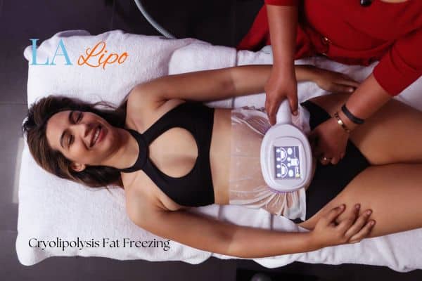 woman getting cryolipolysis Bournemouth