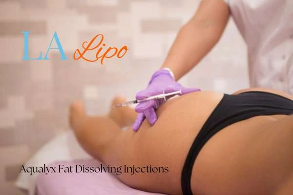 Woman having fat dissolving injections Bournemouth on thighs