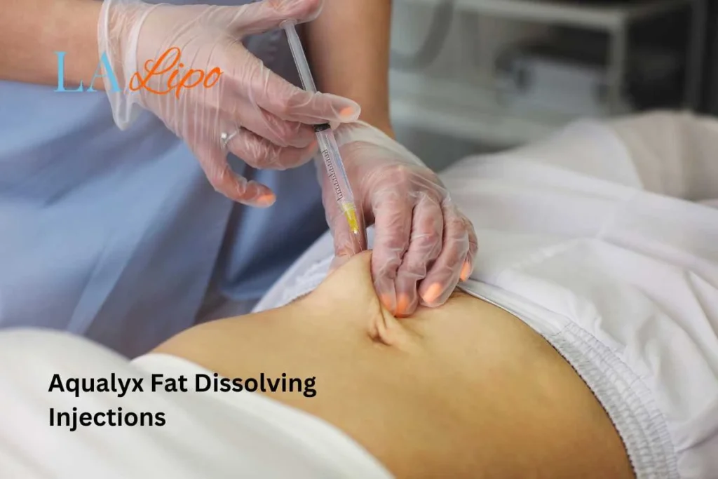 woman having fat dissolving injections Bournemouth in the stomach