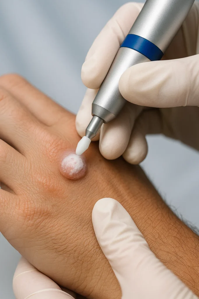 example of wart removal Bournemouth using cryopen