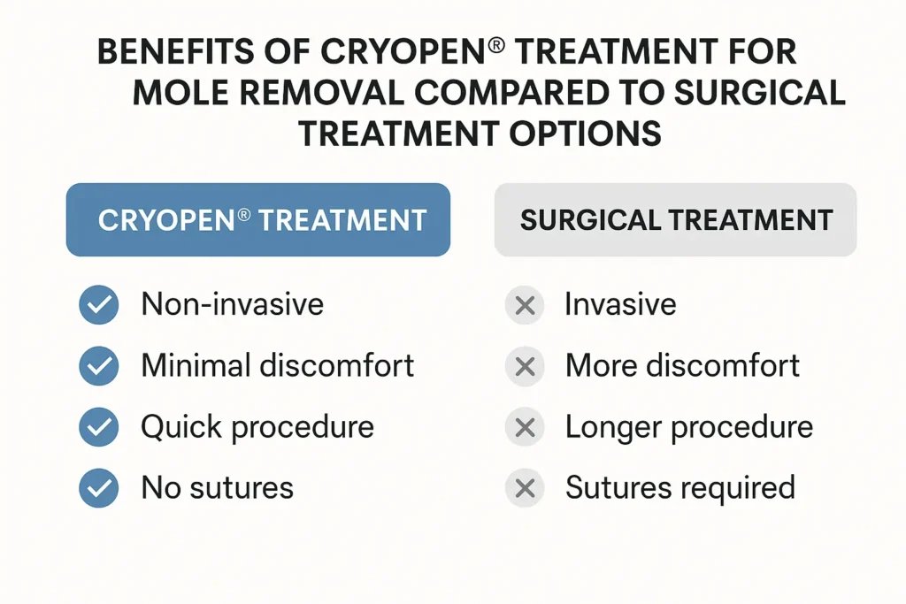 Benefits of facial mole removal Bournemouth - call our team today to book a consultation