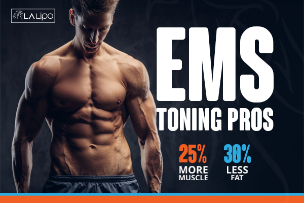 Image of man with sculpted stomach showing the fat loss and muscle gain of LA-EMS Body Sculpting Treatment Bournemouth