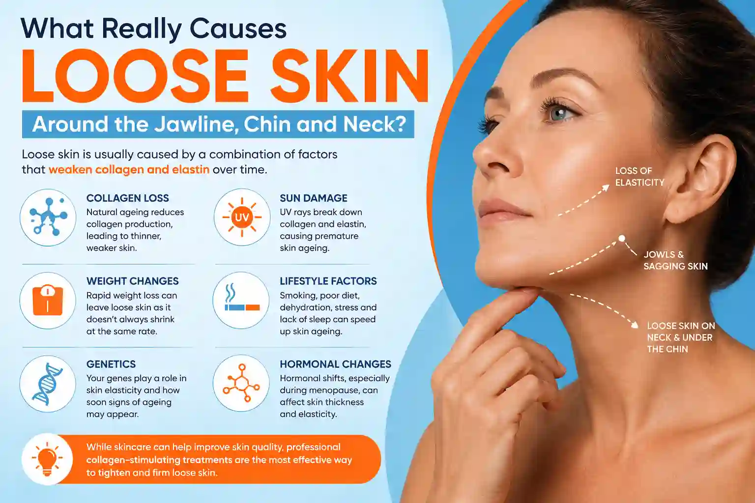 What Really Causes Loose Skin Around the Jawline, Chin and Neck Bournemouth?